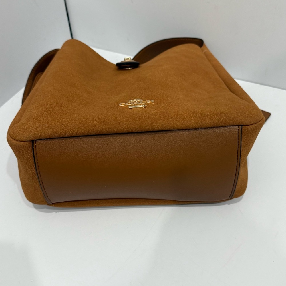 Coach Hadley Suede Shoulder Bag - Picture 4 of 8